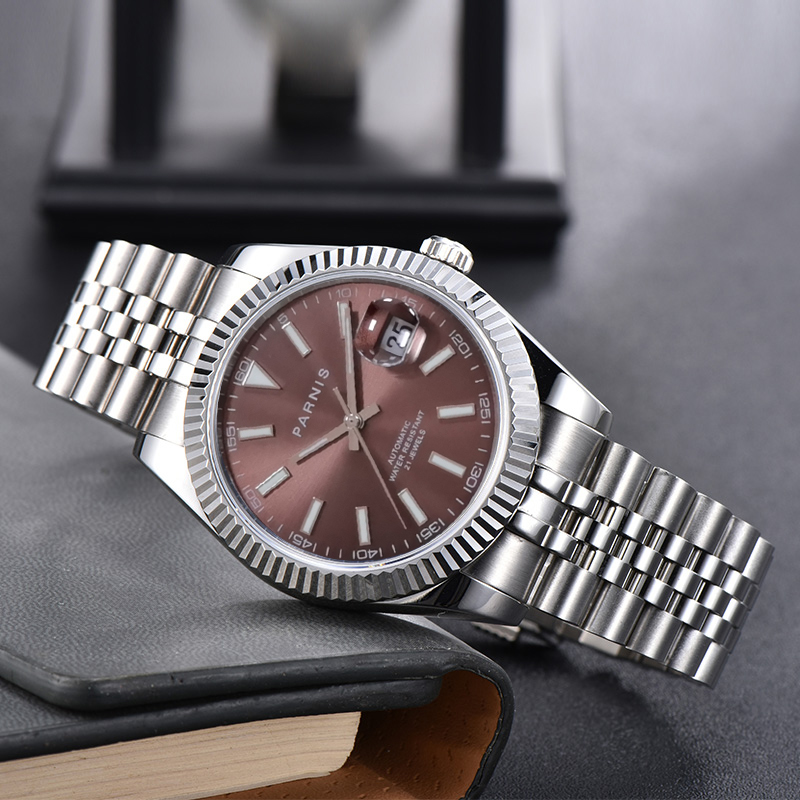 Fashion Parnis 39.5mm Brown Di - Rolex Watch Datejust recension och pris