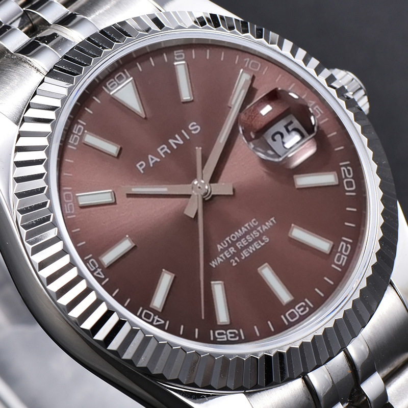 Fashion Parnis 39.5mm Brown Di - Rolex Watch Datejust recension och pris